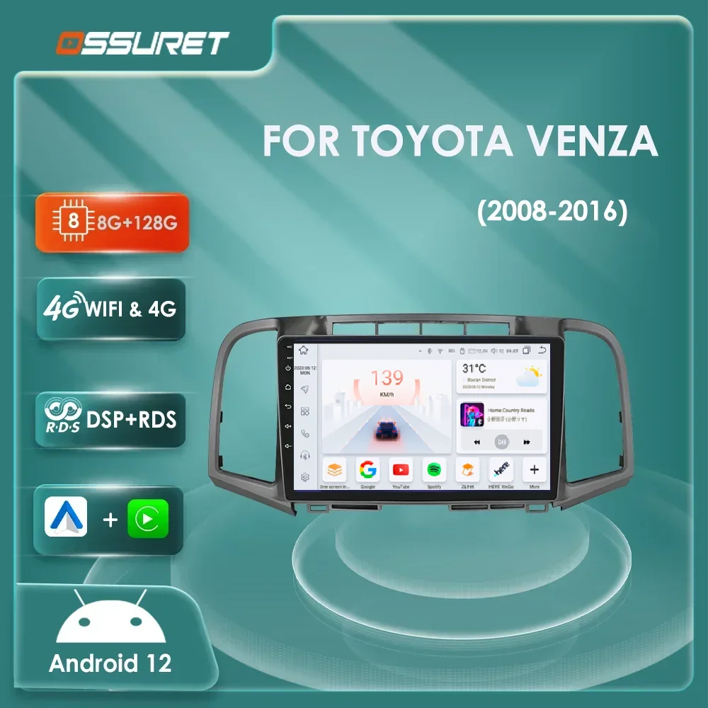 4G Carplay Android Auto Автомагнитола для Toyota Venza 2008-2016 Мультимедийный плеер GPS navi Стерео Аудио 2din Автомобильная интеллектуальная система
4G Carplay Android Auto Автомагнитола для Toyota Venza 2008-2016 Мультимедийный плеер GPS navi Стерео Аудио 2din Автомобильная интеллектуальная система