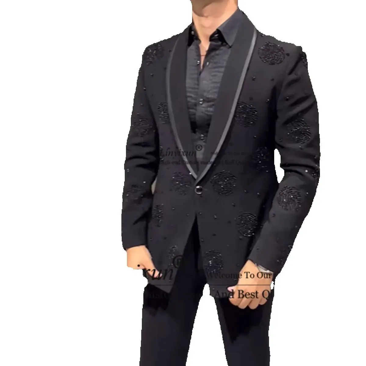 Sparkly Gem Stones Tuxedos Men Suits 2 Pieces customized Sets Groom Party Prom Blazers Luxury Beaded Slim Fit Costume Homme
Sparkly Gem Stones Tuxedos Men Suits 2 Pieces customized Sets Groom Party Prom Blazers Luxury Beaded Slim Fit Costume Homme