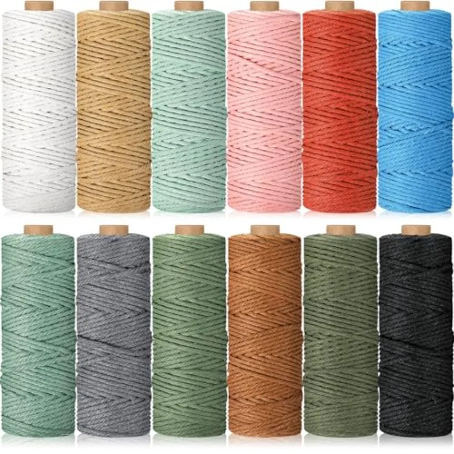 12 Rolls Macrame Cord 2 mm x 1308 Yards Natural Cotton Twine Colored Macrame String Colorful Cotton Rope for DIY Crafts Knittin
12 Rolls Macrame Cord 2 mm x 1308 Yards Natural Cotton Twine Colored Macrame String Colorful Cotton Rope for DIY Crafts Knittin
