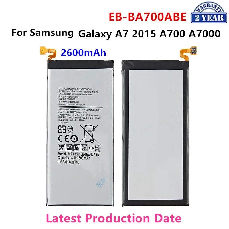 Brand New EB-BA700ABE 2600mAh Battery For Samsung Galaxy A7 2015 A700FD SM-A700 A700L A700F/H/S/K/YD A7000 A7009
Brand New EB-BA700ABE 2600mAh Battery For Samsung Galaxy A7 2015 A700FD SM-A700 A700L A700F/H/S/K/YD A7000 A7009