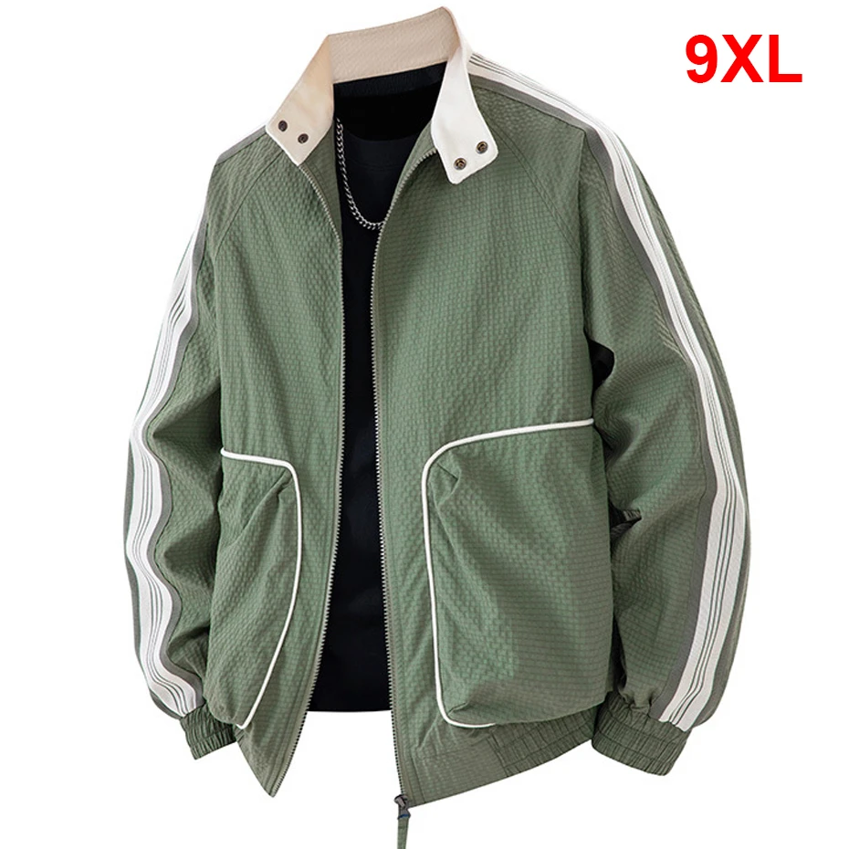 Весенне-осенняя мужская куртка больших размеров 9XL, куртки, пальто, модная повседневная куртка в полоску в стиле пэчворк, мужская верхняя одежда, большой размер
Весенне-осенняя мужская куртка больших размеров 9XL, куртки, пальто, модная повседневная куртка в полоску в стиле пэчворк, мужская верхняя одежда, большой размер