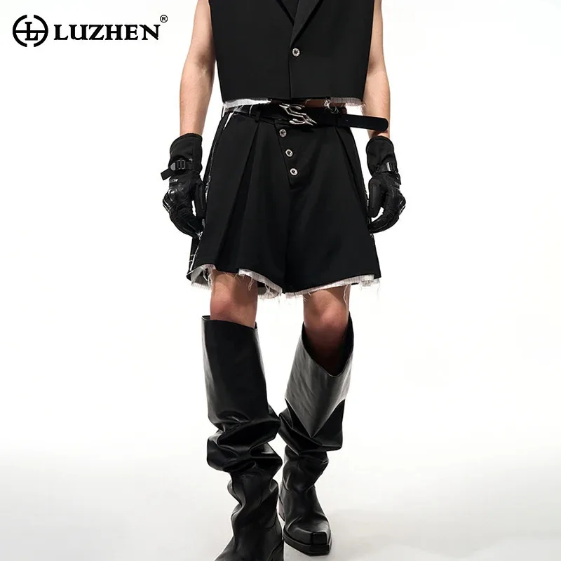 LUZHEN Personalized Wornout Burr Edge Design Slant Buttoned Decorate Five-pointed Pants Men's Trendy 2025 Summer Shorts JY1668
LUZHEN Personalized Wornout Burr Edge Design Slant Buttoned Decorate Five-pointed Pants Men's Trendy 2025 Summer Shorts JY1668