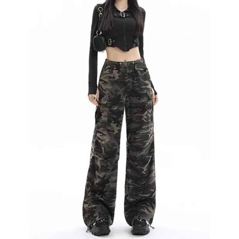 2025Spring Cotton Camouflage High Waist Work Clothes Women's American Design Sense Niche Straight Loose Wide Leg Pants
2025Spring Cotton Camouflage High Waist Work Clothes Women's American Design Sense Niche Straight Loose Wide Leg Pants