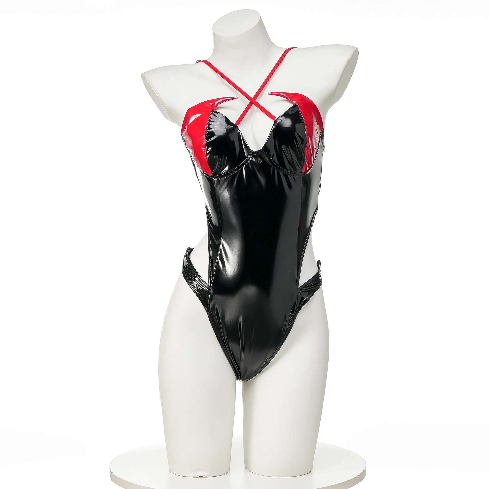 Anime Dark Devil Pu Leather Bodysuit Cosplay Costume Women Sexy Backless Swimsuit Underwear Cosplay Devil Underwear Pajamas New
Anime Dark Devil Pu Leather Bodysuit Cosplay Costume Women Sexy Backless Swimsuit Underwear Cosplay Devil Underwear Pajamas New