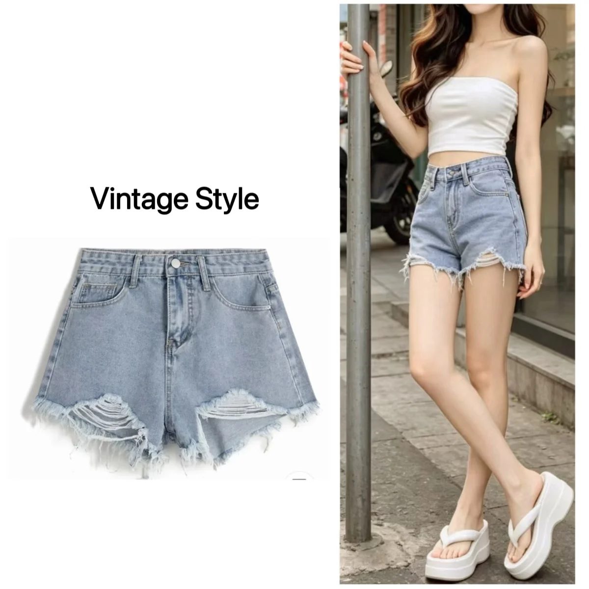Summer Vintage Women's Denim Shorts Europe and America Ladies' Short Jeans Korean Street Wear Fashion and Leisure Y2K Hot pants
Summer Vintage Women's Denim Shorts Europe and America Ladies' Short Jeans Korean Street Wear Fashion and Leisure Y2K Hot pants