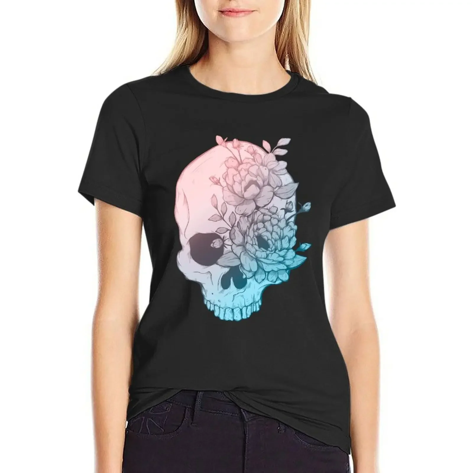 Floral Skull T-Shirt vintage clothes tees sports fans t-shirt dress for Women plus size
Floral Skull T-Shirt vintage clothes tees sports fans t-shirt dress for Women plus size