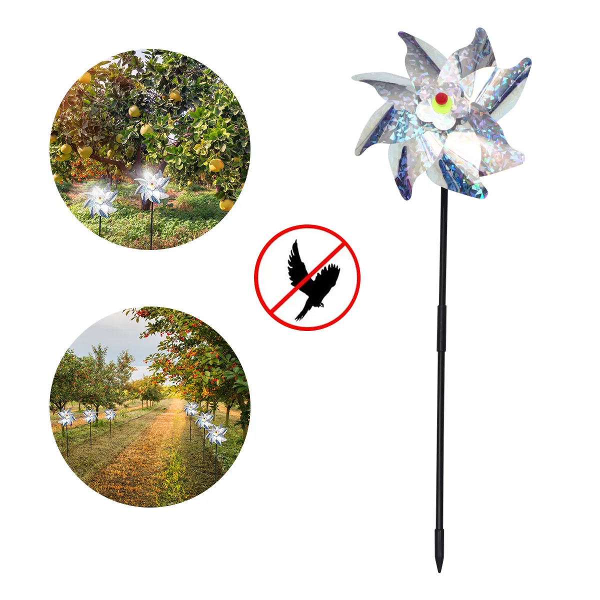 2Sets Bird Repellent Windmill Shape Scater Protect Fruit Trees Garden Courtyard PVC Pet Material Household Wind Device Home
2Sets Bird Repellent Windmill Shape Scater Protect Fruit Trees Garden Courtyard PVC Pet Material Household Wind Device Home