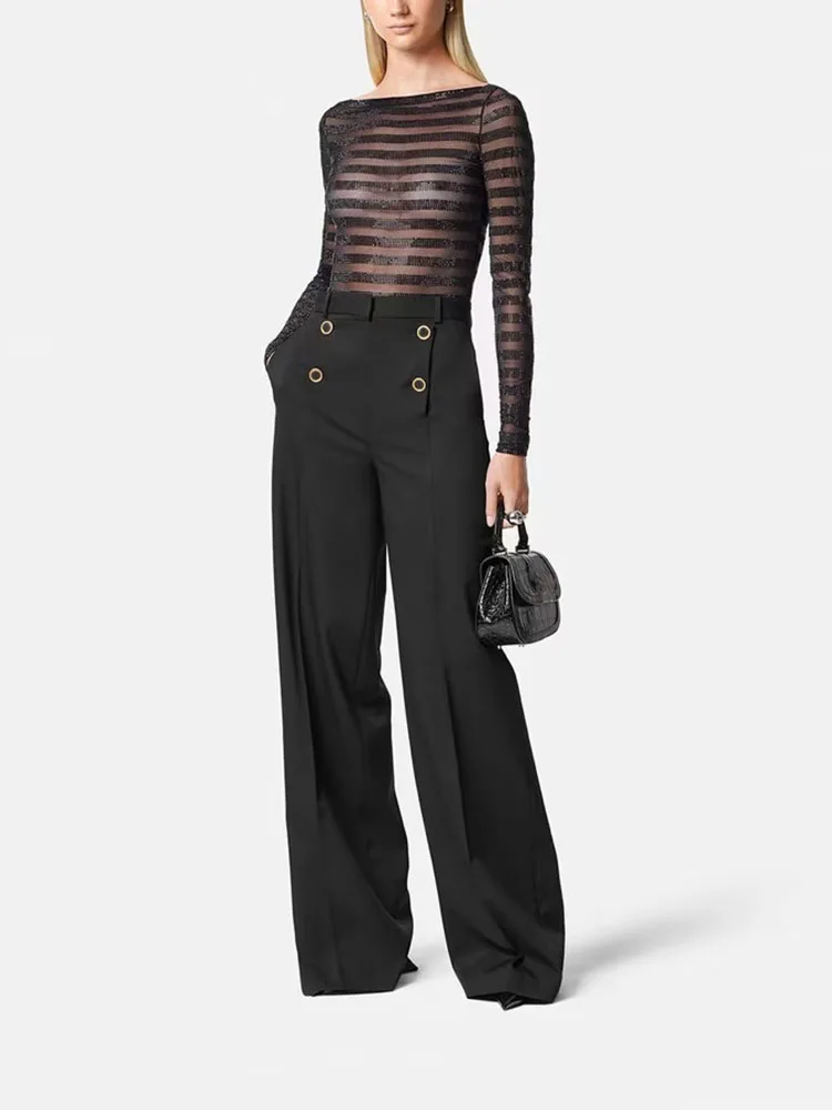 y2k spring and summer simple double-breasted suit pants high waisted Woman trousers2024korean fashion versatile womans clothing
y2k spring and summer simple double-breasted suit pants high waisted Woman trousers2024korean fashion versatile womans clothing