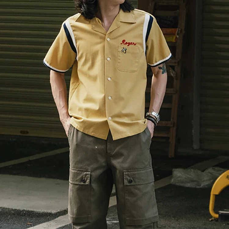 Non Sto American Retro California Bowling ort Sve irt Мужской кубинский воротник с вышивкой Повседневная летняя подставка...
Non Sto American Retro California Bowling ort Sve irt Мужской кубинский воротник с вышивкой Повседневная летняя подставка...