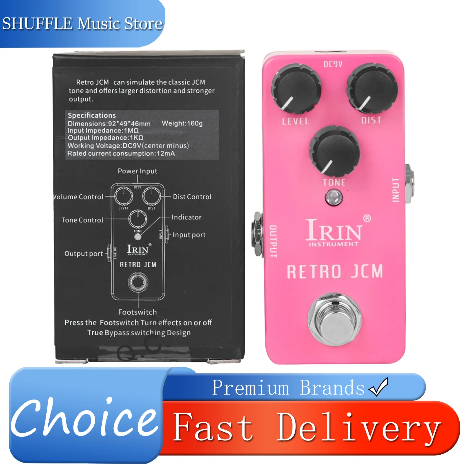 IRIN RS-13 Retro Jcm Guitar Effect Pedal Analog Distortion Effect Classic JCM Tone True Bypass Pedal Electric Guitarra Parts
IRIN RS-13 Retro Jcm Guitar Effect Pedal Analog Distortion Effect Classic JCM Tone True Bypass Pedal Electric Guitarra Parts