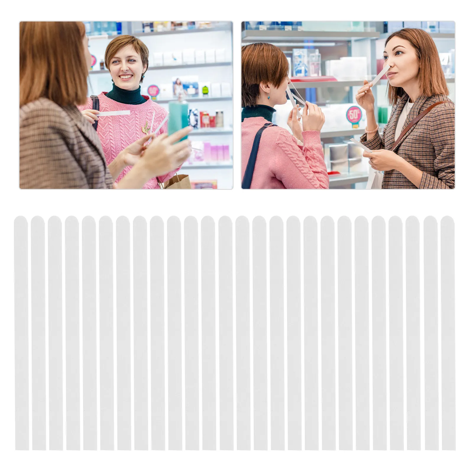 100Pcs Perfume Testing Paper Strips Portable Fragrance Tester Safe Absorbent Blotter Paper for Essential Oils Aromatherapy Scent
100Pcs Perfume Testing Paper Strips Portable Fragrance Tester Safe Absorbent Blotter Paper for Essential Oils Aromatherapy Scent