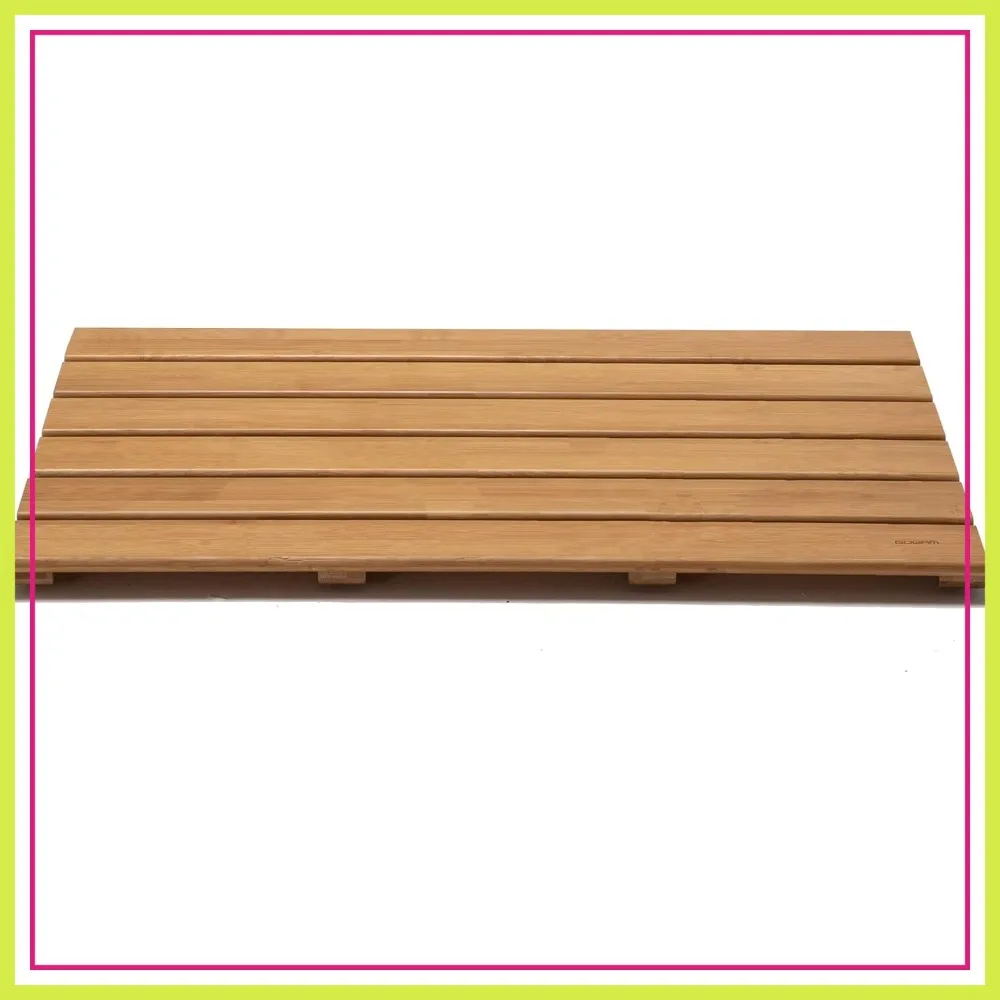 Natural Bamboo Bath Mat, 26x15.8x1.3 inches, Non-Slip Floor Mat for Bathroom, Spa, Sauna, Kitchen, Indoor & Outdoor
Natural Bamboo Bath Mat, 26x15.8x1.3 inches, Non-Slip Floor Mat for Bathroom, Spa, Sauna, Kitchen, Indoor & Outdoor