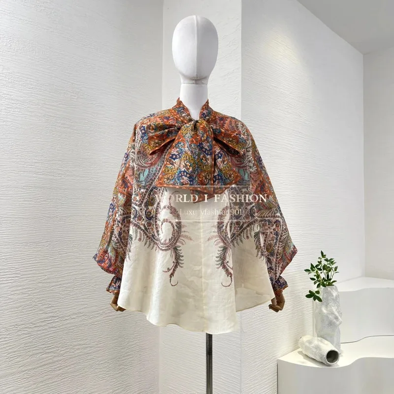 2025 High Quality Brown Beige Paisley Print Long Sleeve Blouse Tops and Bell Pants Set All Season
2025 High Quality Brown Beige Paisley Print Long Sleeve Blouse Tops and Bell Pants Set All Season