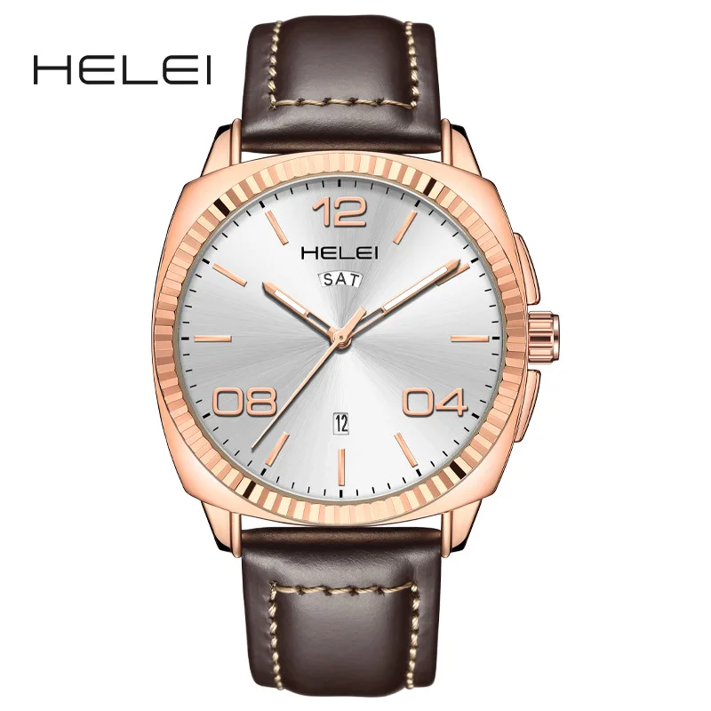 Premium Men's Fashionable Business Quartz Wristwatch with Durable Leather Band Waterproof Watch with Double Date And Week Window
Premium Men's Fashionable Business Quartz Wristwatch with Durable Leather Band Waterproof Watch with Double Date And Week Window