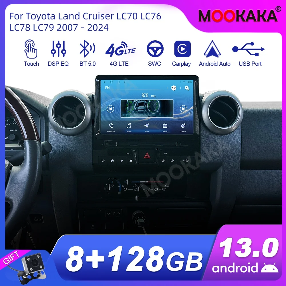 For Toyota Land Cruiser LC70 LC76 LC78 LC79 2007-2024 Car Radio Multimedia Player Wireless Carplay Android Auto Autoradio Stereo
For Toyota Land Cruiser LC70 LC76 LC78 LC79 2007-2024 Car Radio Multimedia Player Wireless Carplay Android Auto Autoradio Stereo