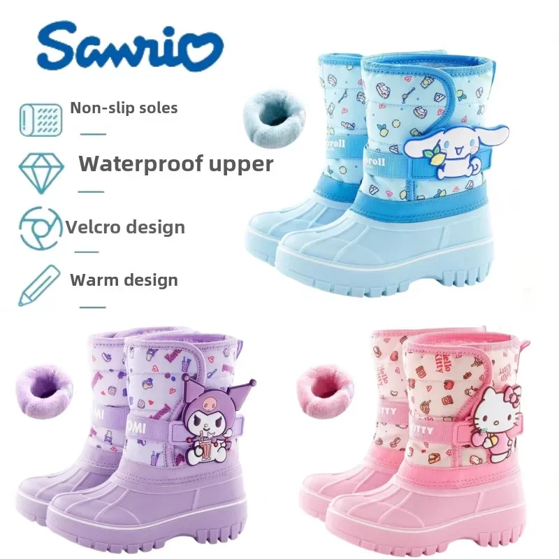 NEW Sanrio Cinnamoroll Children's Snow Boots Kuromi Waterproof and Non-slip Thickened Warm Rain Boots Cartoon Cotton Shoes Gift
NEW Sanrio Cinnamoroll Children's Snow Boots Kuromi Waterproof and Non-slip Thickened Warm Rain Boots Cartoon Cotton Shoes Gift