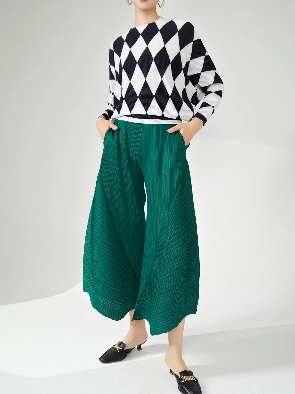 Fold Miyake 2024 Spring New Casual Pants Elastic Waist Loose Thin Wide Leg Pants Sag Pants
Fold Miyake 2024 Spring New Casual Pants Elastic Waist Loose Thin Wide Leg Pants Sag Pants