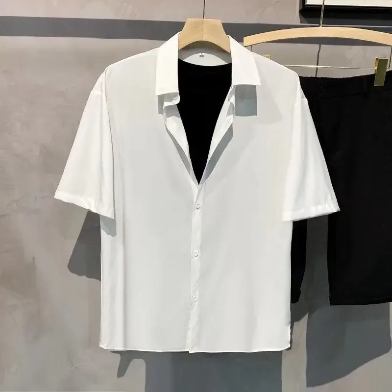 Men's Clothing Formal Fashion Business Casual Simplicity Handsome Button Office Loose Solid Short Sleeve Turn-down Collar Shirts
Men's Clothing Formal Fashion Business Casual Simplicity Handsome Button Office Loose Solid Short Sleeve Turn-down Collar Shirts