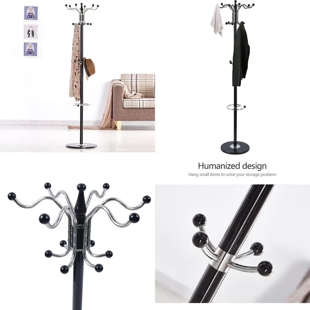 Stylish Metal Coat Rack with Natural Marble Base - Premium Freestanding Hook Organizer for Jackets, Scarves, Bags, and Hats
Stylish Metal Coat Rack with Natural Marble Base - Premium Freestanding Hook Organizer for Jackets, Scarves, Bags, and Hats