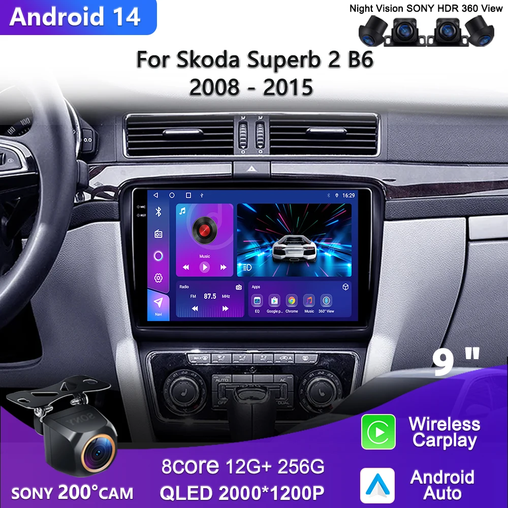 Android 14 для Skoda Superb 2 B6 2008-2015 Автомобильный радиоприемник Мультимедийный видеоплеер Навигационный стерео GPS без 2din DVD головное устройство
Android 14 для Skoda Superb 2 B6 2008-2015 Автомобильный радиоприемник Мультимедийный видеоплеер Навигационный стерео GPS без 2din DVD головное устройство