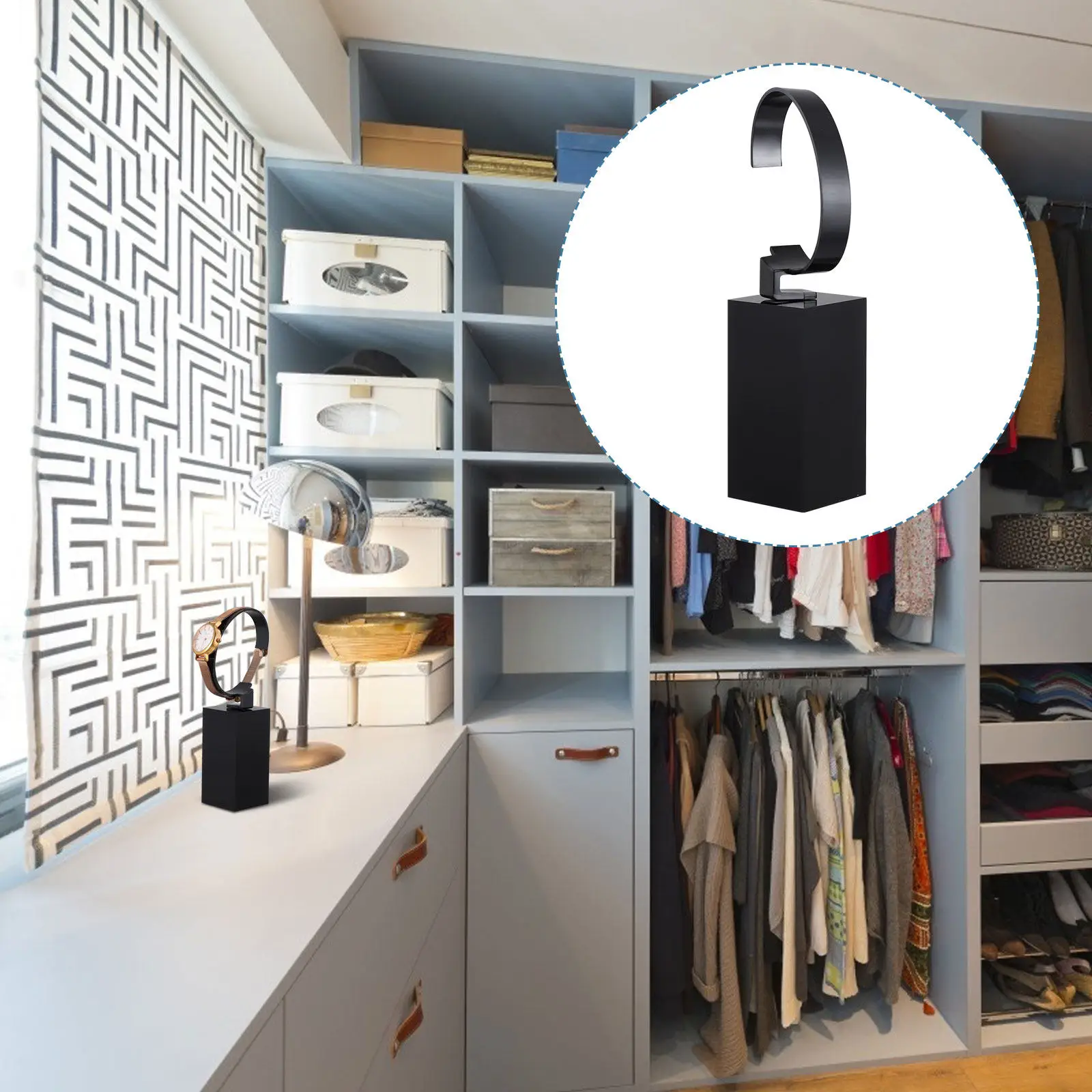 1Pcs Watch Display Rack Black Smooth Acrylic C-Shaped Holder for Wristwatch Jewelry Organizer Stand Elegant Table Display
1Pcs Watch Display Rack Black Smooth Acrylic C-Shaped Holder for Wristwatch Jewelry Organizer Stand Elegant Table Display