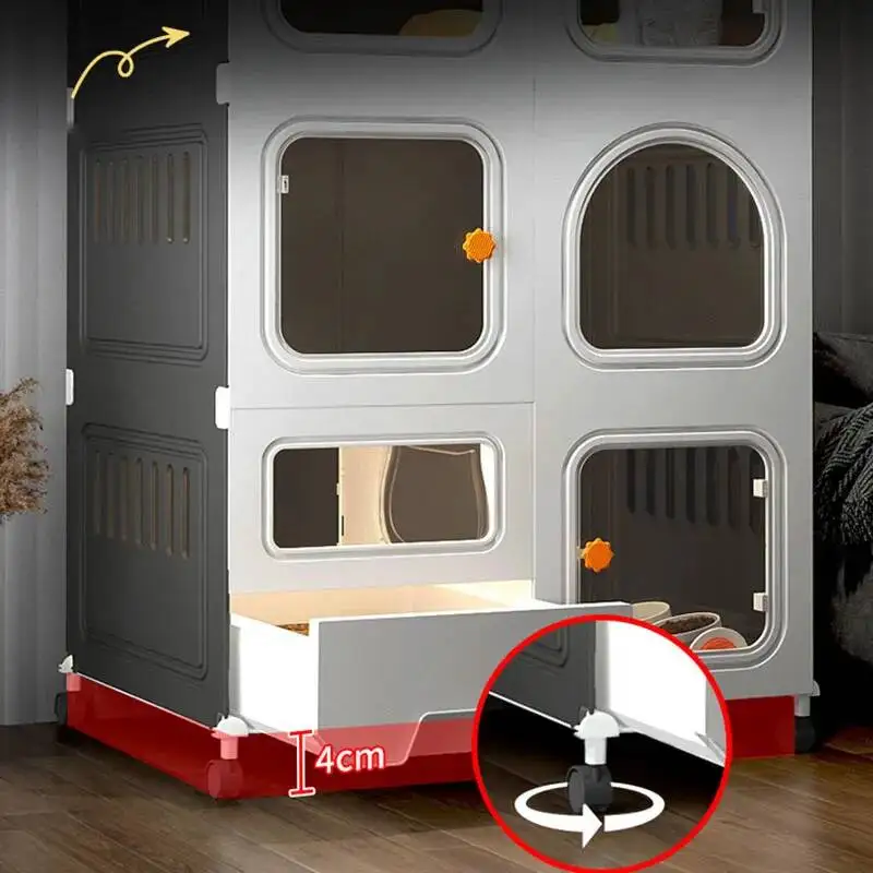 Transparent Cats Cages Indoor Multi-storey Pet Villa Cat Litter One Super Large Space Cat Cage House with Pulley Pet Product A
Transparent Cats Cages Indoor Multi-storey Pet Villa Cat Litter One Super Large Space Cat Cage House with Pulley Pet Product A