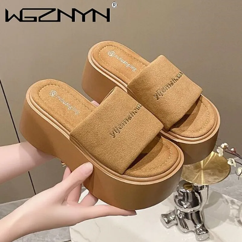 Women Platform Slippers New 2025 Summer Designers Chunky Wedge Shoes Beach Flip Flops Woman Outdoor 8CM Heels Leather Sandalias
Women Platform Slippers New 2025 Summer Designers Chunky Wedge Shoes Beach Flip Flops Woman Outdoor 8CM Heels Leather Sandalias