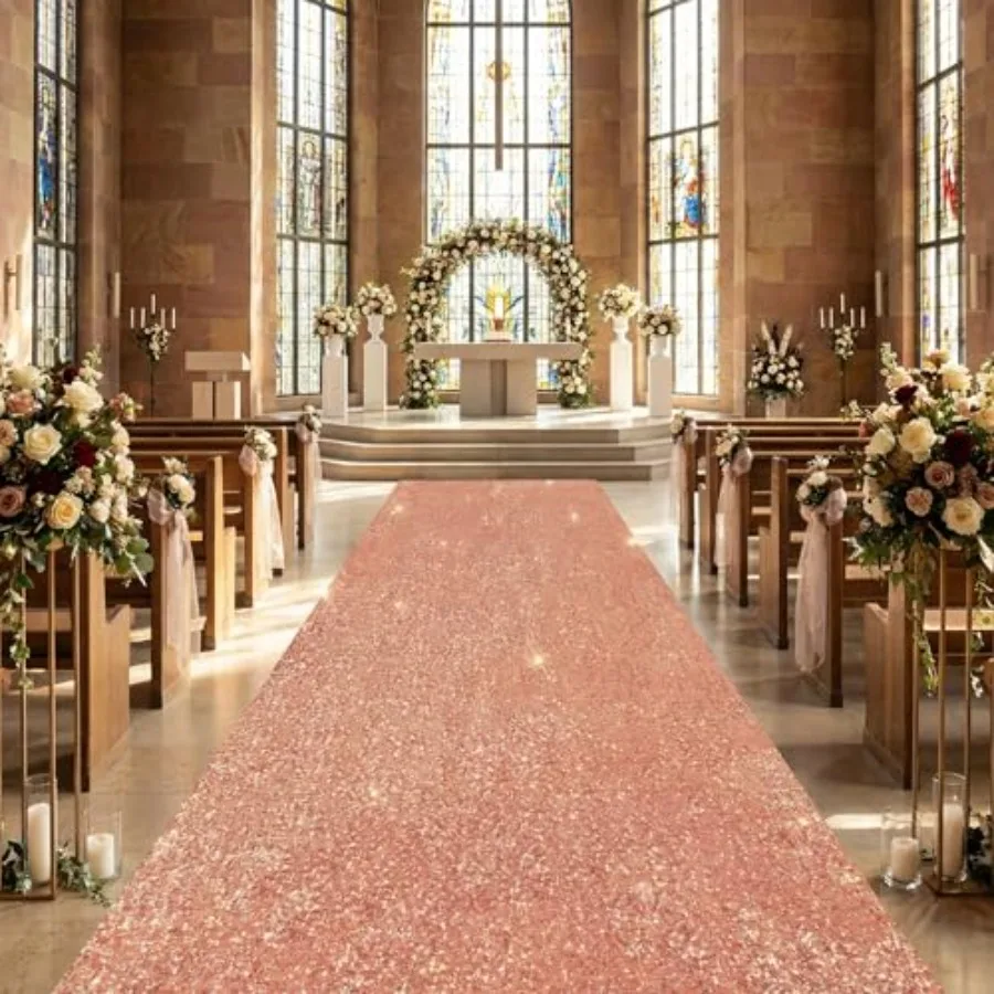 Ковровые дорожки для проходов 4FT×20FT - Длинная дорожка с пайетками для свадеб, церемоний, украшения проходов в помещении и на улице
Ковровые дорожки для проходов 4FT×20FT - Длинная дорожка с пайетками для свадеб, церемоний, украшения проходов в помещении и на улице
