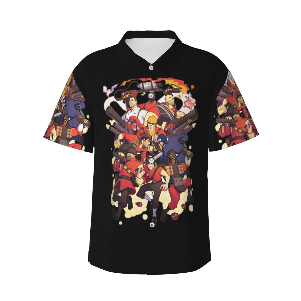 Team Fortress 2 Men's Shirts Hawaiian Short Sleeve Shirt Funny Button Tops for Summer Beach
Team Fortress 2 Men's Shirts Hawaiian Short Sleeve Shirt Funny Button Tops for Summer Beach