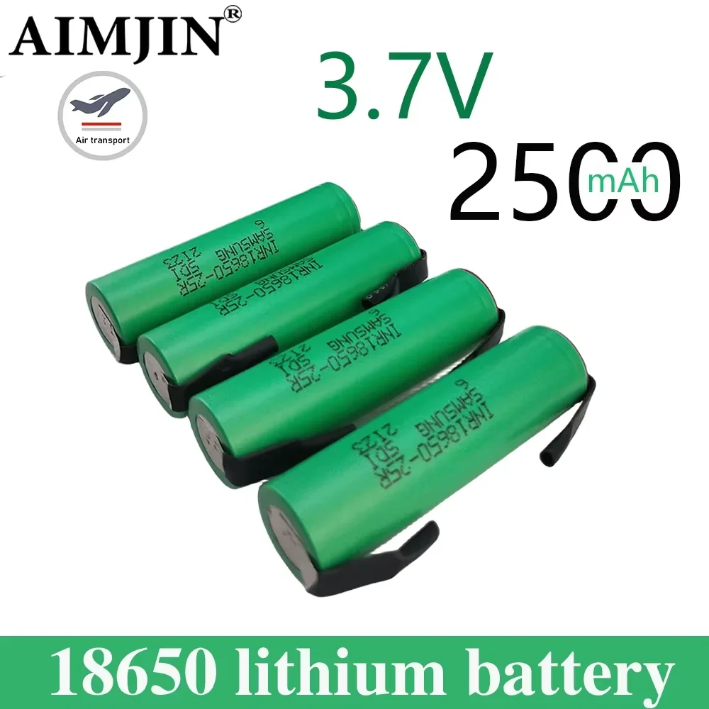 18650 3.7V 2500mAh Rechargeable Battery INR18650 25R High Current Power Battery Screwdriver Tool
18650 3.7V 2500mAh Rechargeable Battery INR18650 25R High Current Power Battery Screwdriver Tool