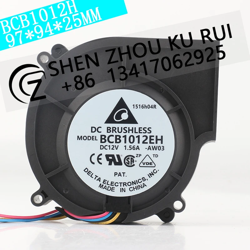Delta 5V 24V 48V DC 12V 1.56A AC EC 9725 97X94X25MM 9.7CM Large air volume centrifugal turbine blower ball BCB1012EH cooling fan
Delta 5V 24V 48V DC 12V 1.56A AC EC 9725 97X94X25MM 9.7CM Large air volume centrifugal turbine blower ball BCB1012EH cooling fan