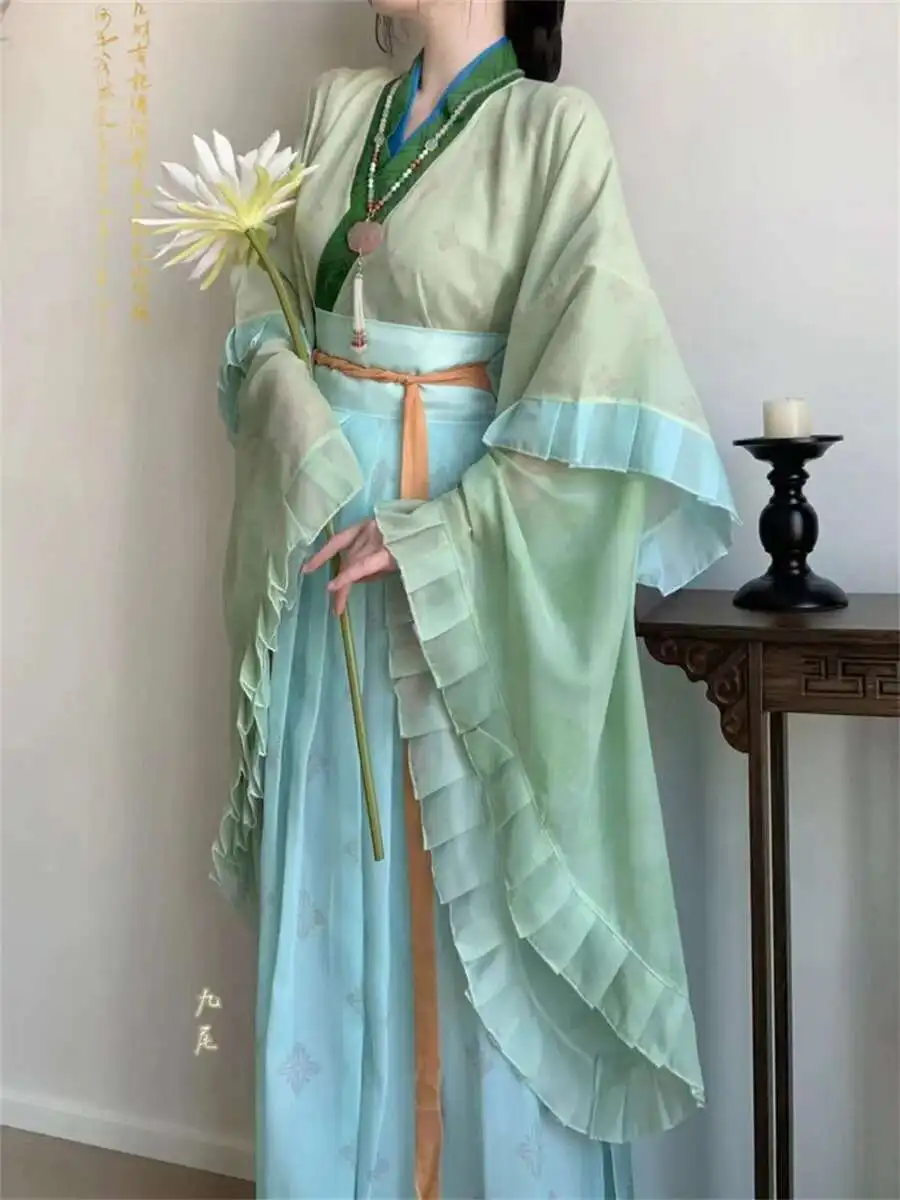 Hanfu Women Chinese Style Traditional Flower Embroidery Stage Dance Dress Female Fairy Cosplay Costume Hanfu Pink For Women
Hanfu Women Chinese Style Traditional Flower Embroidery Stage Dance Dress Female Fairy Cosplay Costume Hanfu Pink For Women