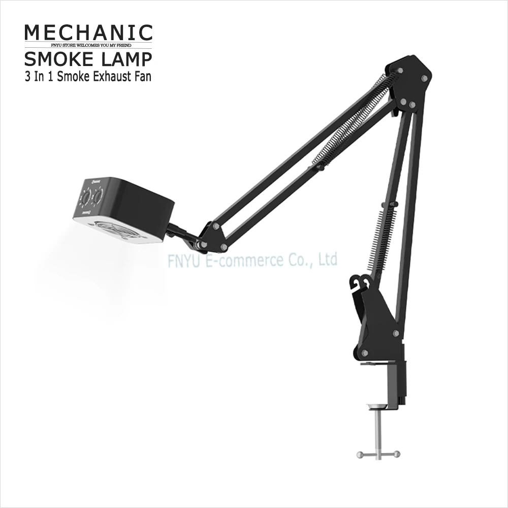 3 in 1 Fan MECHANIC SMOKE LAMP Extra Long Swing Arm Heat Dissipation Light Soldering Iron Smoke Exhaust Lighting Welding Repair
3 in 1 Fan MECHANIC SMOKE LAMP Extra Long Swing Arm Heat Dissipation Light Soldering Iron Smoke Exhaust Lighting Welding Repair