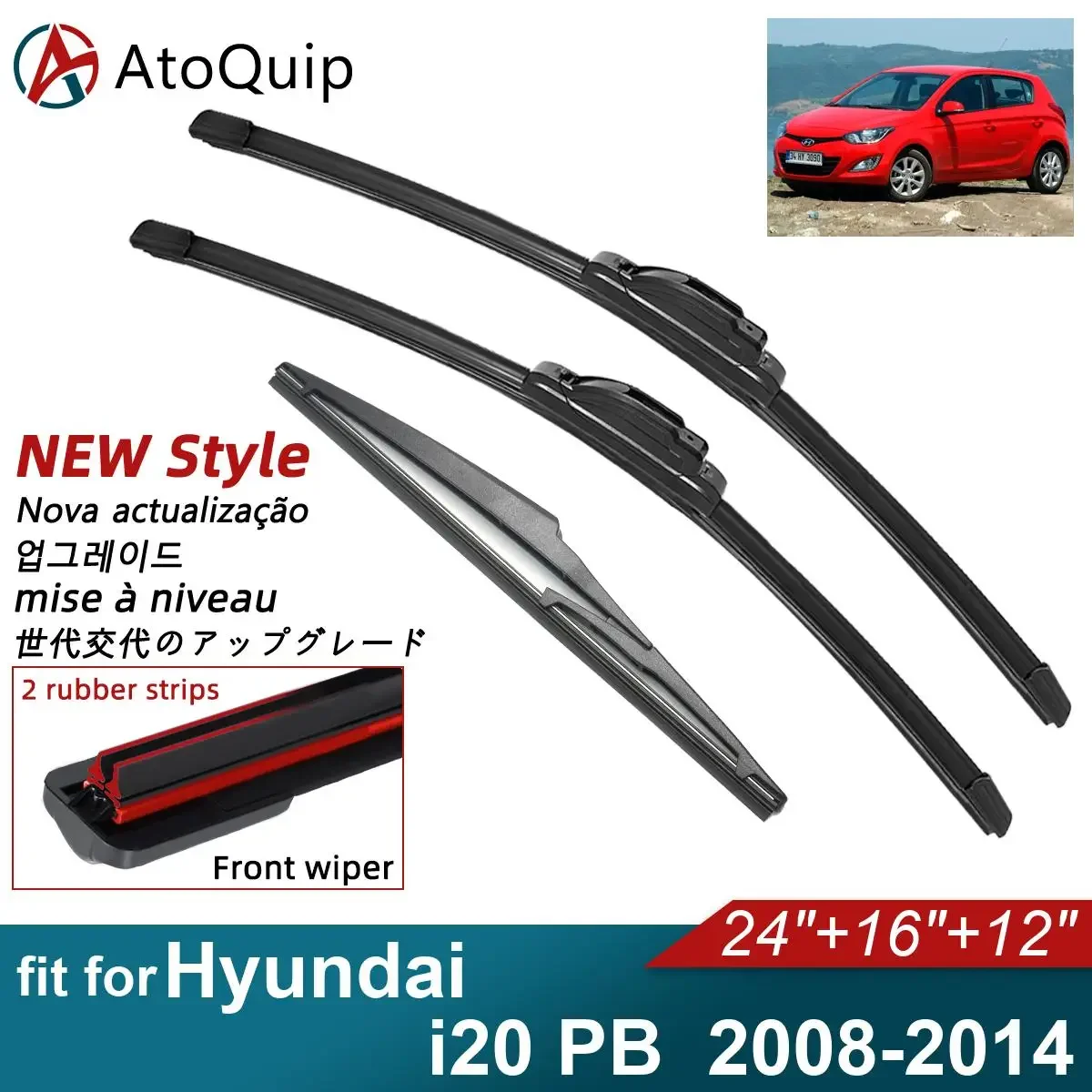 Двойные резиновые автомобильные дворники для 2008-2014 Hyundai i20 PB, передние аксессуары для автомобиля 2011 2012 2013 2014
Двойные резиновые автомобильные дворники для 2008-2014 Hyundai i20 PB, передние аксессуары для автомобиля 2011 2012 2013 2014