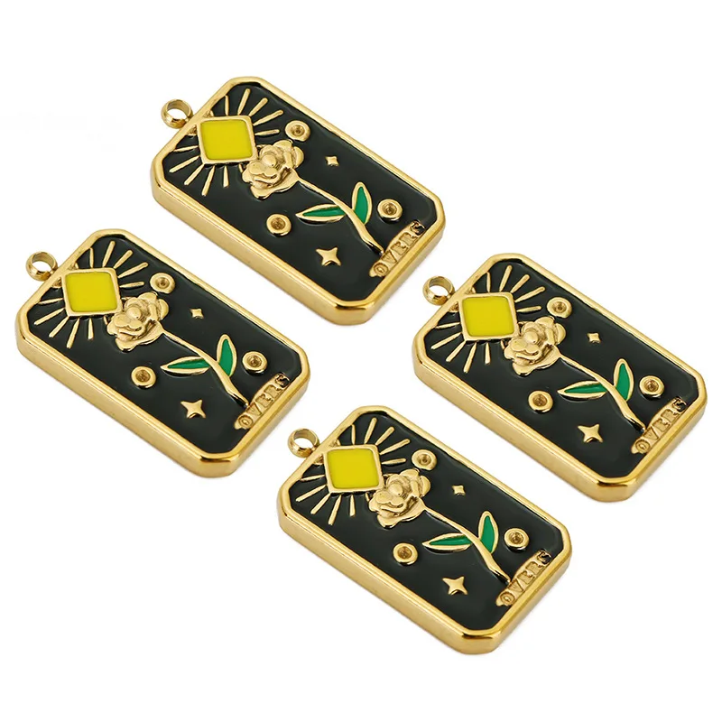 3 шт. подвески-шармы из нержавеющей стали с черной эмалью в форме цветка для изготовления серег, ожерелий, браслетов, ювелирных изделий, материалы и комплектующие
3 шт. подвески-шармы из нержавеющей стали с черной эмалью в форме цветка для изготовления серег, ожерелий, браслетов, ювелирных изделий, материалы и комплектующие