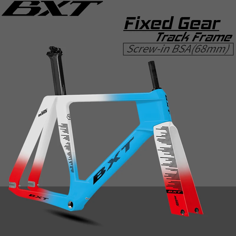 BXT Carbon Track Frame TRC-195 Fixed Gear Bicycle Carbon Frameset EPS Technology Front 9x100mm Rear 10x120mm Newest Track Bike
BXT Carbon Track Frame TRC-195 Fixed Gear Bicycle Carbon Frameset EPS Technology Front 9x100mm Rear 10x120mm Newest Track Bike
