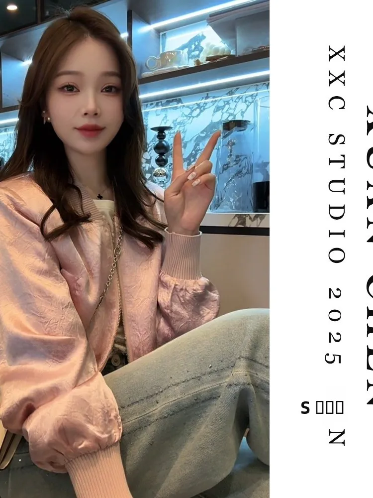 Xuanxuanchen Lazy Chic Acetate Design Loose Fit Square Collar Jaet Korean Sle Faionable Versatile Spring Summer Outerwear
Xuanxuanchen Lazy Chic Acetate Design Loose Fit Square Collar Jaet Korean Sle Faionable Versatile Spring Summer Outerwear