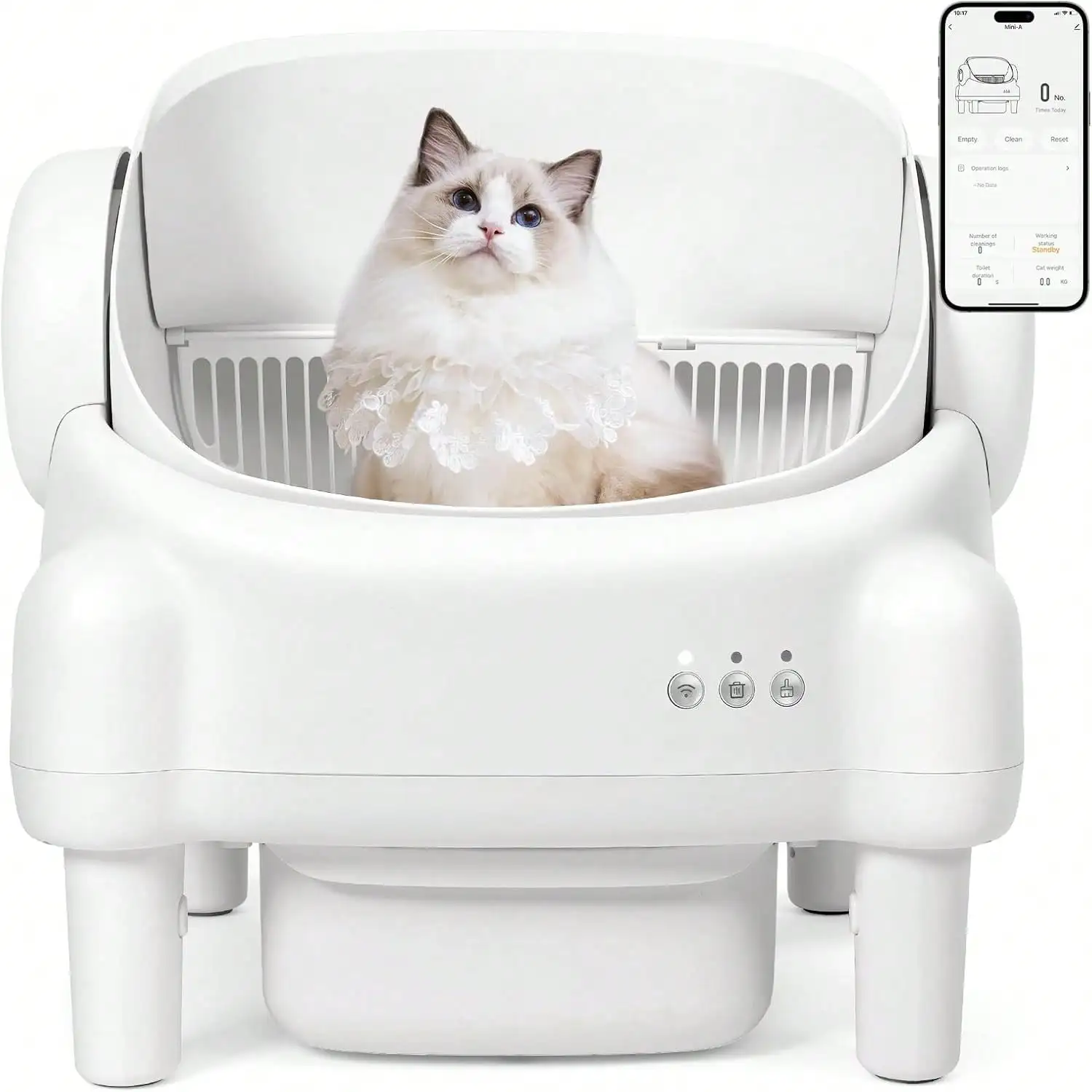 Automatic Sensing Self-Cleaning Cat Litter Box Smart App Control Large Capacity
Automatic Sensing Self-Cleaning Cat Litter Box Smart App Control Large Capacity