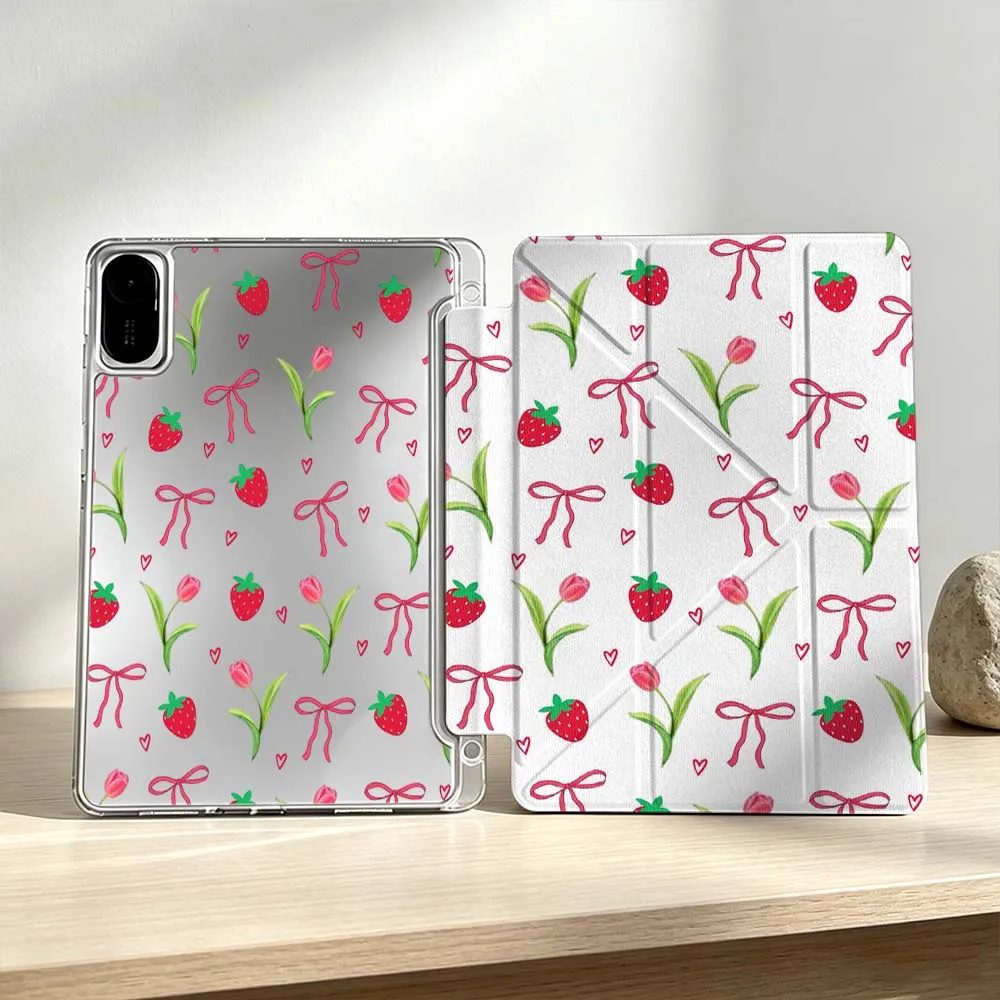 Strawberry Heart Bow Pattern Soft For Xiaomi Mi Pad 8 7 6 5 Pro Redmi Pad SE 2 Poco Pad Foldable 3Y Tablet Case
Strawberry Heart Bow Pattern Soft For Xiaomi Mi Pad 8 7 6 5 Pro Redmi Pad SE 2 Poco Pad Foldable 3Y Tablet Case