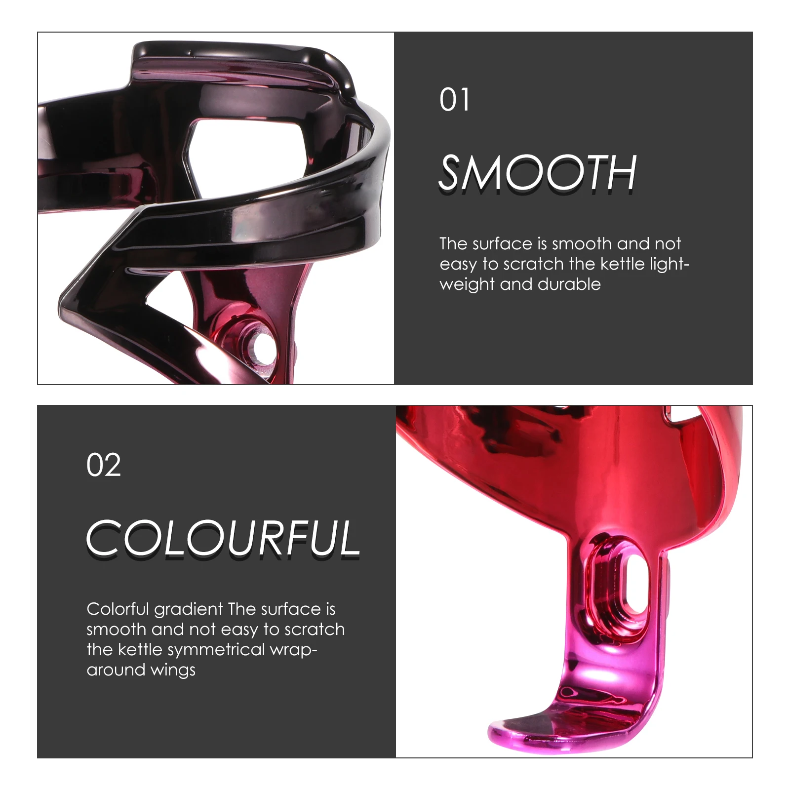 Professional Mountain Bike Water Bottle Rack Electroplating Colorful Stable Kettle Holder Cycling Accessory Bike Kettle Holder
Professional Mountain Bike Water Bottle Rack Electroplating Colorful Stable Kettle Holder Cycling Accessory Bike Kettle Holder