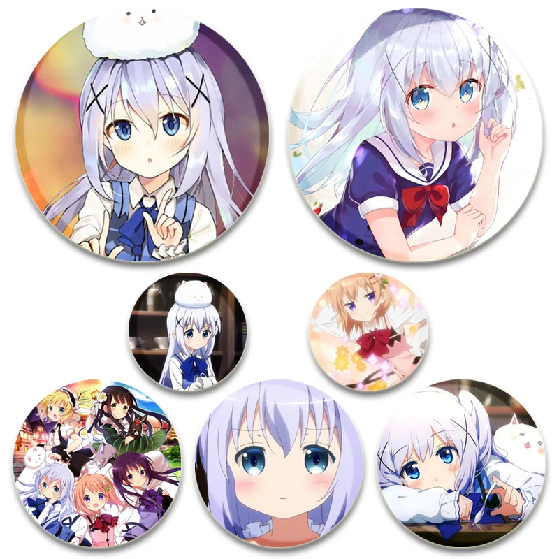 58mm Cute Rabbit Bloom Anime Brooches Round Ujimatsu Chiya Kafuu Chino Badge for Backpack Clothes Cartoon Cosplay Lapel Pins 
58mm Cute Rabbit Bloom Anime Brooches Round Ujimatsu Chiya Kafuu Chino Badge for Backpack Clothes Cartoon Cosplay Lapel Pins
