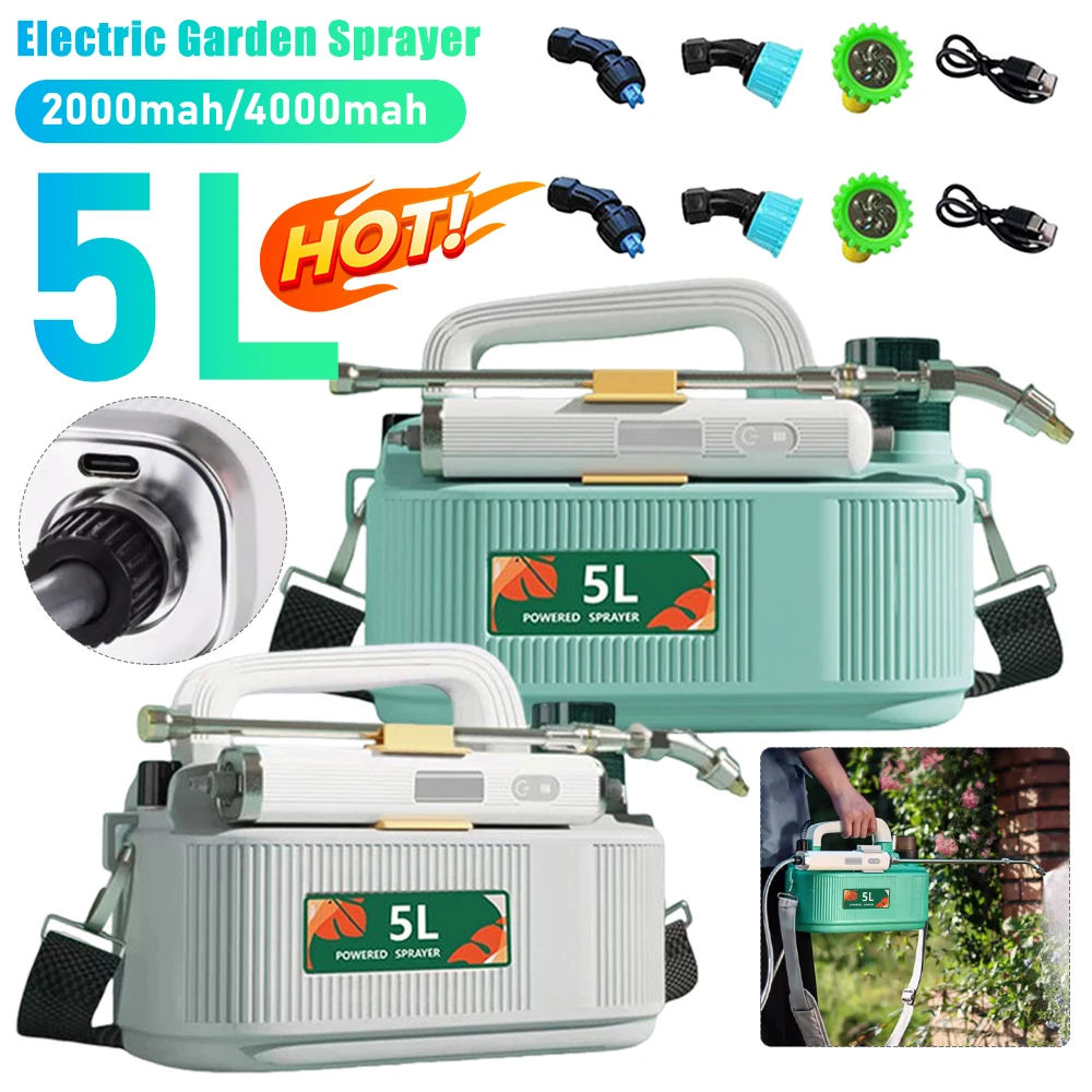 5L Electric Sprayer Shoulder Type Electric Pesticide Sprayer With Bucket USB Disinfection Spraying Machine Garden Power Tool
5L Electric Sprayer Shoulder Type Electric Pesticide Sprayer With Bucket USB Disinfection Spraying Machine Garden Power Tool