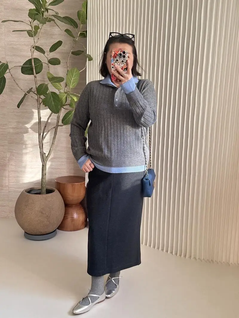 Large Size Women's Knitted Wool Sweater Double Collar Color Blo Striped Korean Sle Autumn Winter Faion Rose Sister 424834A
Large Size Women's Knitted Wool Sweater Double Collar Color Blo Striped Korean Sle Autumn Winter Faion Rose Sister 424834A