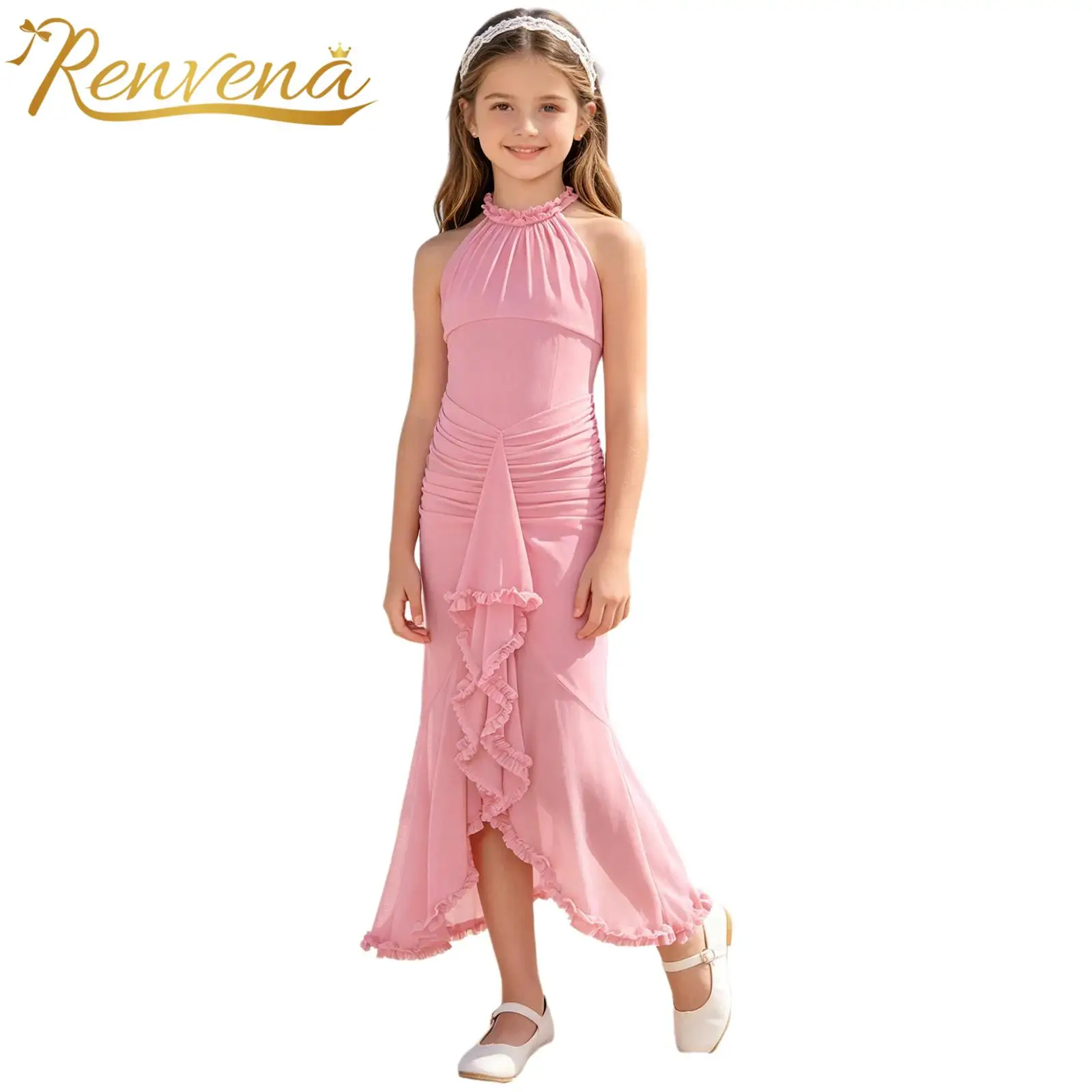 Wedding Party Junior Bridesmaid Dress for Girls Kids Mermaid Vestidso Halter Princess Vestidos Children Birthday Pageant Dress
Wedding Party Junior Bridesmaid Dress for Girls Kids Mermaid Vestidso Halter Princess Vestidos Children Birthday Pageant Dress