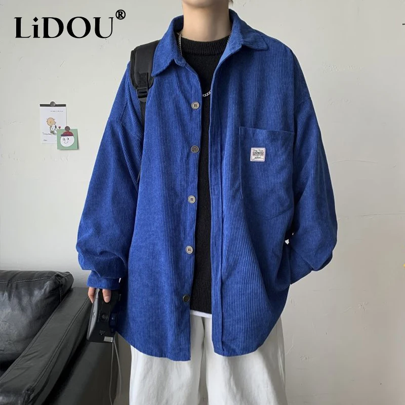 Spring Autumn New Solid Color Corduroy Harajuku Loose Shirt Man Long Sleeve Casual Korean Style Vintage Streetwear Male Clothes
Spring Autumn New Solid Color Corduroy Harajuku Loose Shirt Man Long Sleeve Casual Korean Style Vintage Streetwear Male Clothes