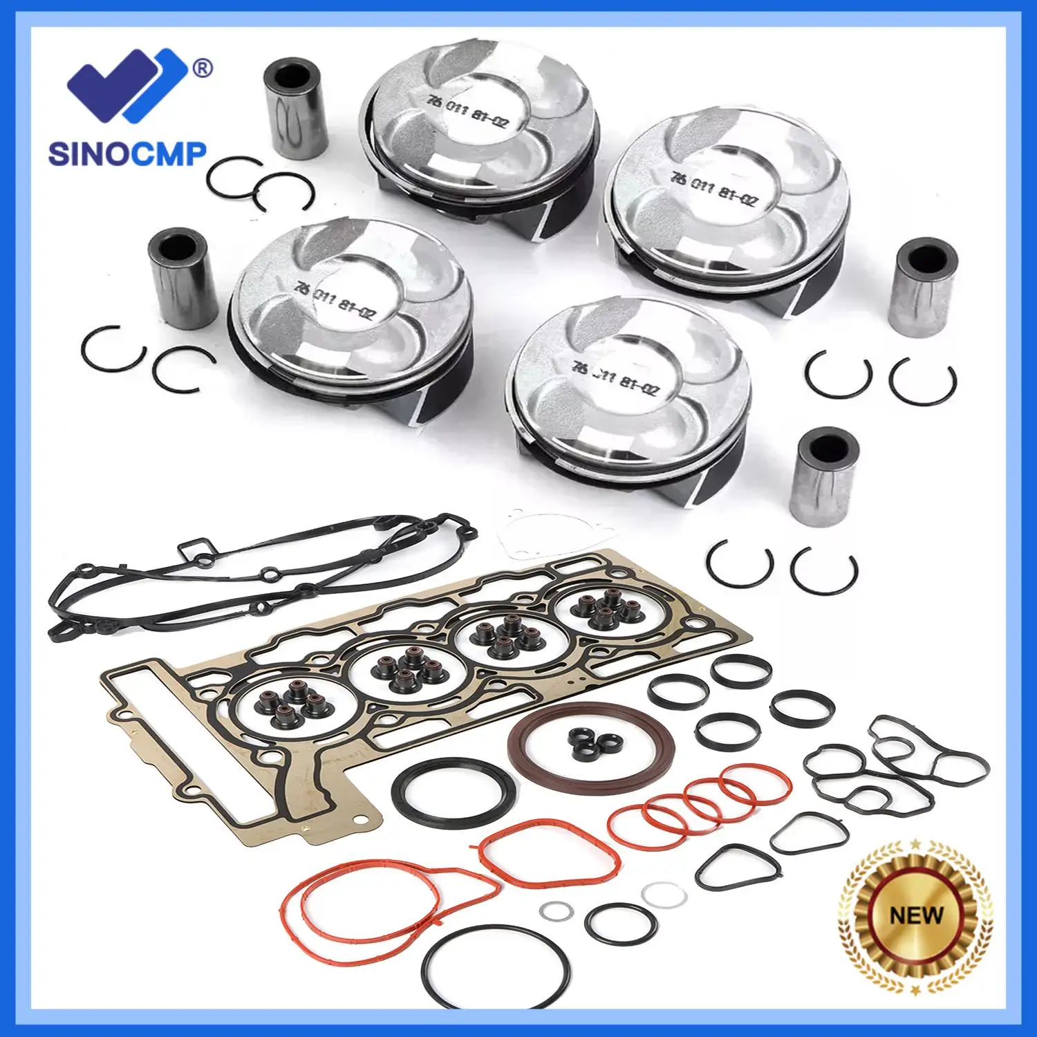 4pcs 77mm Engine Piston Set & Overhaul Gaskets Kit For BMW 114i 116i 118i 120i 316i Mini Cooper 1.6 N18B16 2009-20161
4pcs 77mm Engine Piston Set & Overhaul Gaskets Kit For BMW 114i 116i 118i 120i 316i Mini Cooper 1.6 N18B16 2009-20161