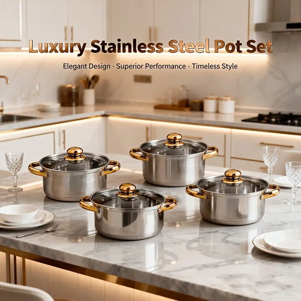 2026 Popular Spring Summer Hot 10-Piece Stainless Steel Kitchenware Set, Complete Pots & Pans With Matching Lids & Sturdy Handl
2026 Popular Spring Summer Hot 10-Piece Stainless Steel Kitchenware Set, Complete Pots & Pans With Matching Lids & Sturdy Handl