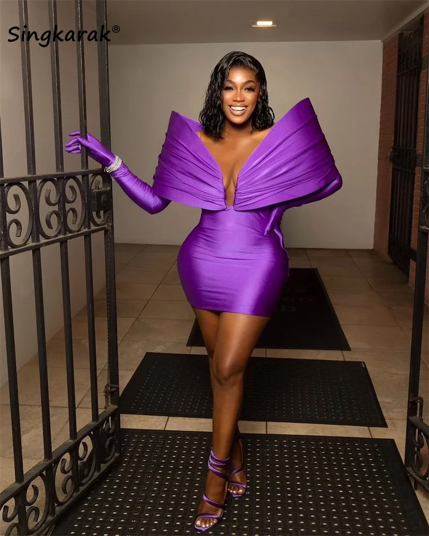 Purple New Desgin Short Prom Dresses With Gloves Senior Cocktail Gowns Birthday Party Gowns Robe Custom-Made
Purple New Desgin Short Prom Dresses With Gloves Senior Cocktail Gowns Birthday Party Gowns Robe Custom-Made
