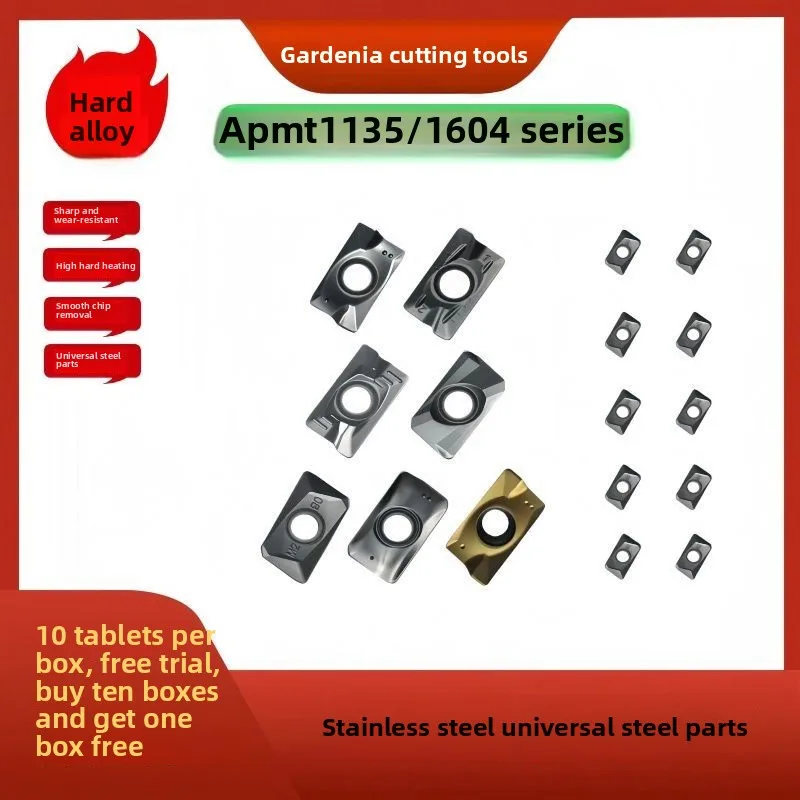 Carbide Milling Insert APMT1135 1604 RPMT R0.8 CNC Tool for Precision Machining Center High Durability 1 box (10 tablets)
Carbide Milling Insert APMT1135 1604 RPMT R0.8 CNC Tool for Precision Machining Center High Durability 1 box (10 tablets)