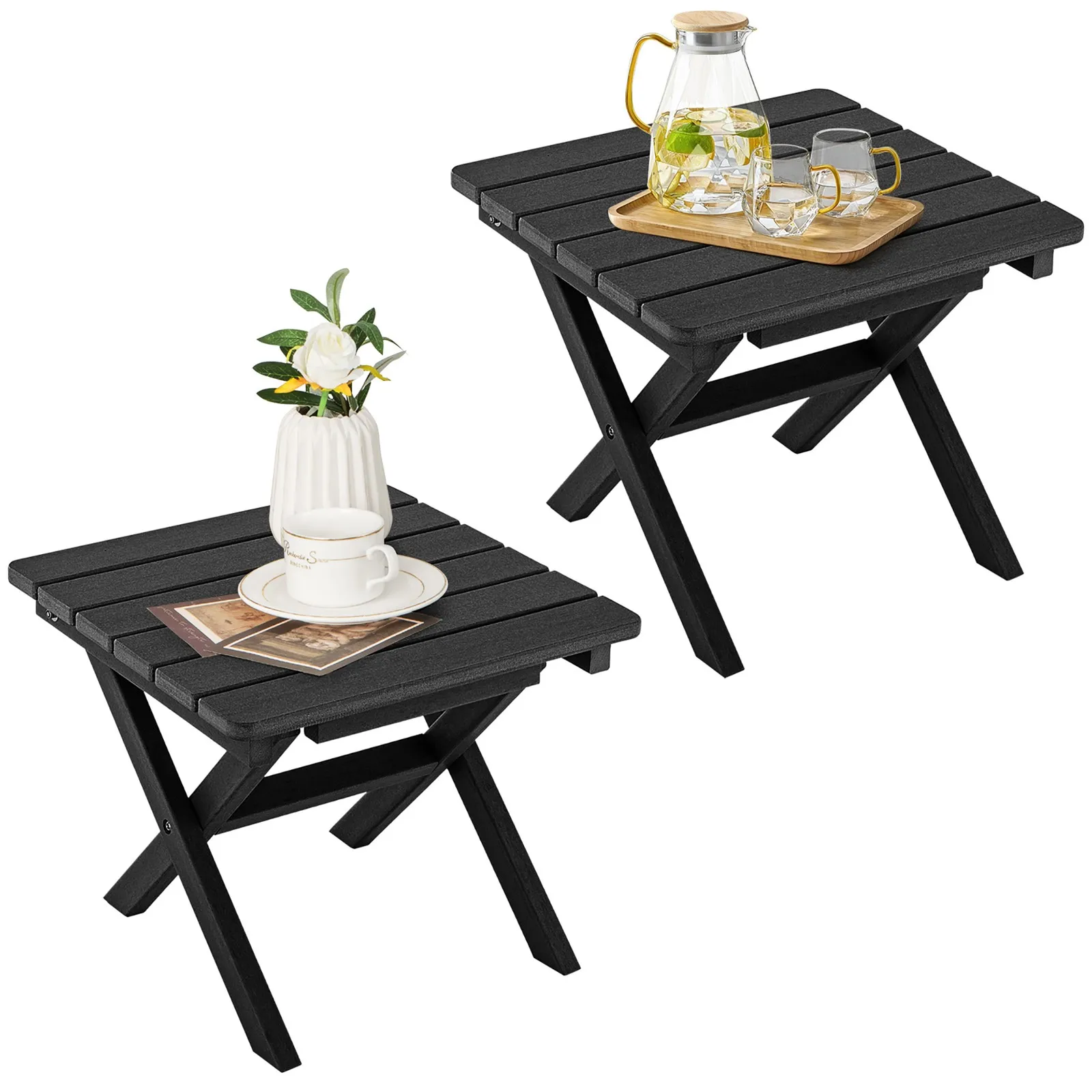 2 Pieces Folding Adirondack Side Table Poolside Garden Patio Black
2 Pieces Folding Adirondack Side Table Poolside Garden Patio Black